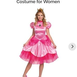 Super Mario Deluxe Princess Peach Halloween Costume for Women